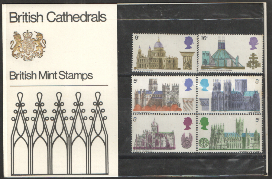(image for) 1969 British Cathedrals Type A - One Tuft Presentation Pack